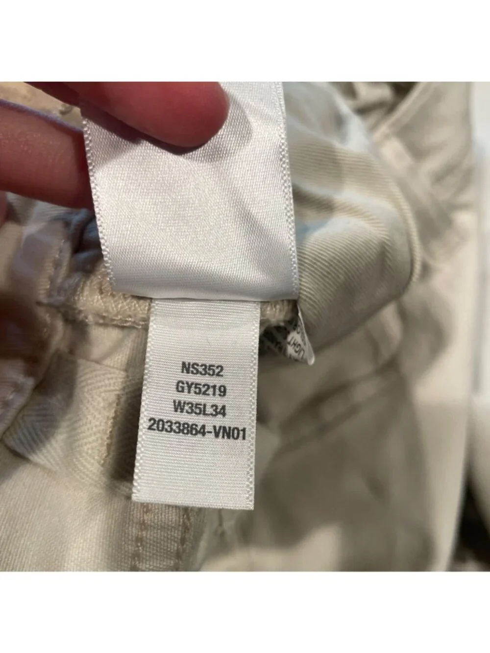 NWT FLAWED Madewell Allday 1991 Straight-Leg Pant 35x34 Beige Stretch Relaxed